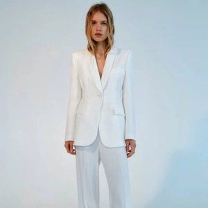 Zara white blazer xs